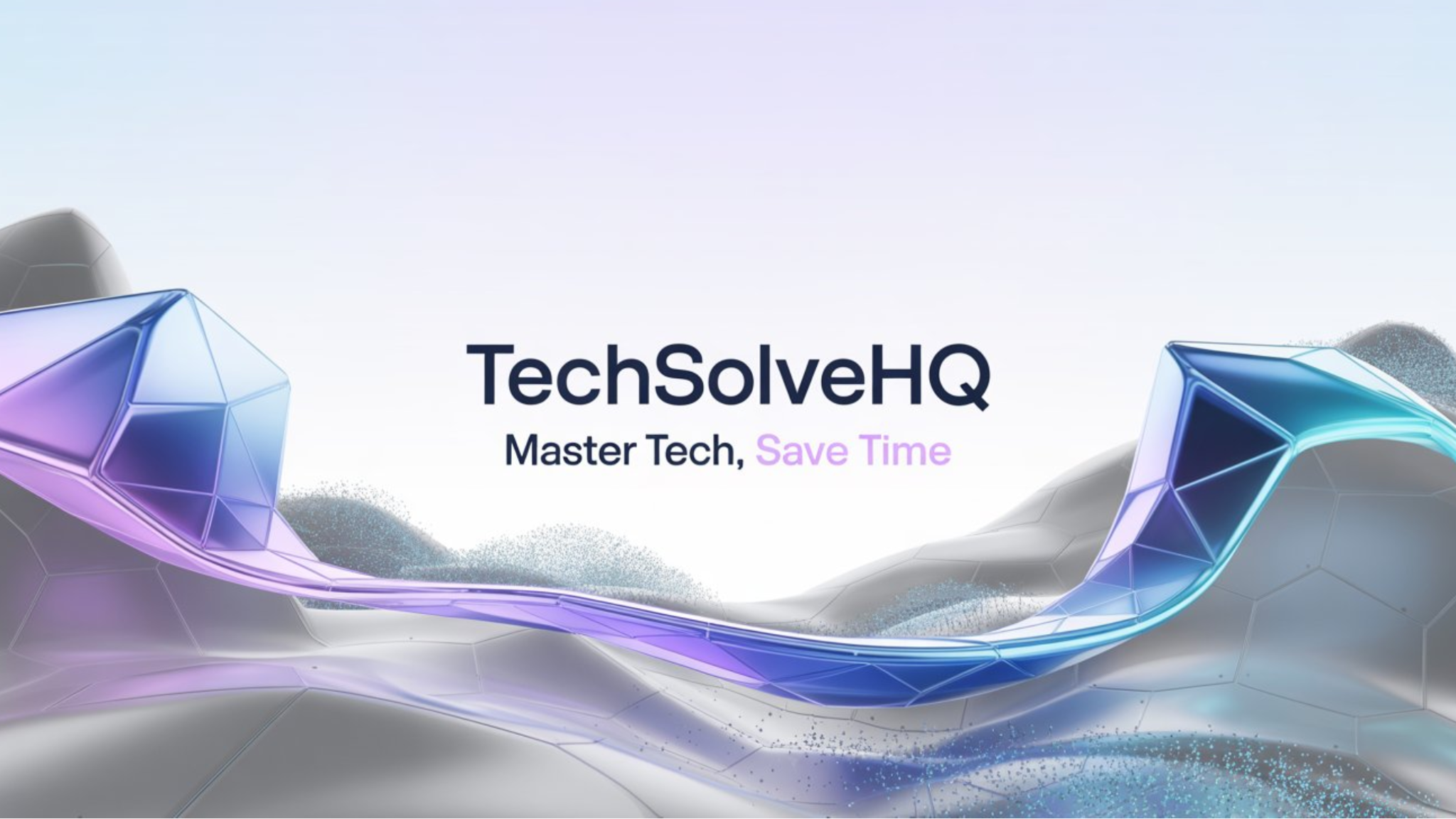 TechSolveHQ brand banner in a device frame